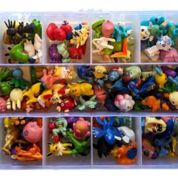144 mini Pokémon characters with solid organizer box - Picture 1 of 2